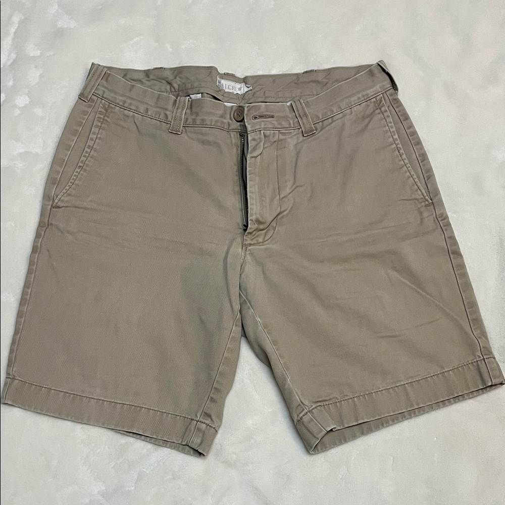 J Crew Men's Tan Shorts Sz 32 100% Cotton